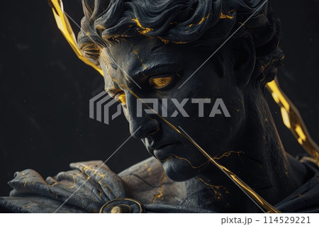 Divine creativity: god of Olympus reimagined in a captivating display of artistic expression, blending mythology and imagination into stunning visual narratives 114529221