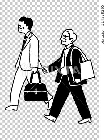 兩名穿著西裝的男性上班族上班路上_2 114529265