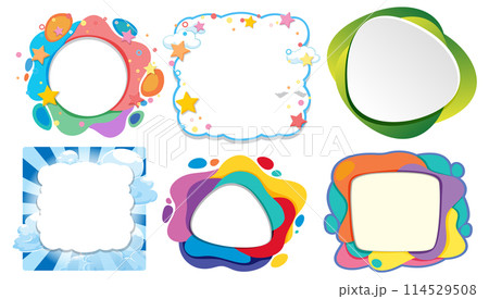 Colorful Vector Frames for Various Uses 114529508