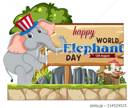 Happy World Elephant Day Celebration Happy World Elephant Day Celebration 114529525