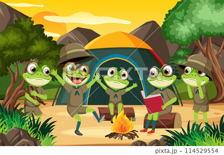 Frogs Camping Adventure Frogs Camping Adventure 114529554