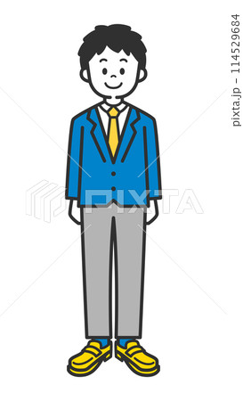 制服を着た男の子のイラスト 114529684