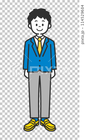 制服を着た男の子のイラスト 114529684