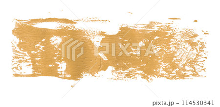 Orange brush isolated on white background. golden apricot color Orange brush isolated on white background. golden apricot color 114530341