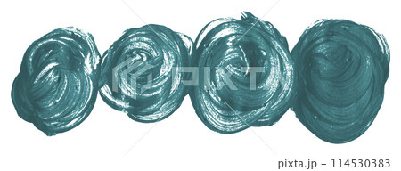 Green paintbrush isolated on white background. Deep lake color. 114530383