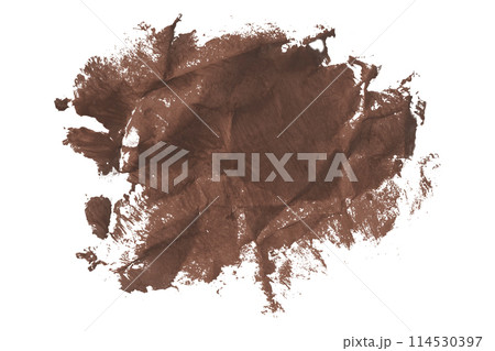 Brown brush isolated on white background. Watercolor Brown brush isolated on white background. Watercolor 114530397