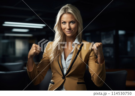 Confident woman. Celebrating women's history month: a tribute to enduring legacy of female empowerment, girl power, women empowerment, gender equality, feminism, journey of resilience and progress 114530750