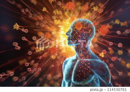 Immune defense , protecting your health and well-being through a strong immune system and disease prevention. 114530781