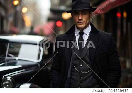 Timeless elegance and modern flair: a curated guide to gentlemen's style, blending sophistication individuality in fashion , encapsulating essence of sartorial refinement contemporary trends. 114530915