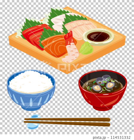 Sashimi set meal 114531332