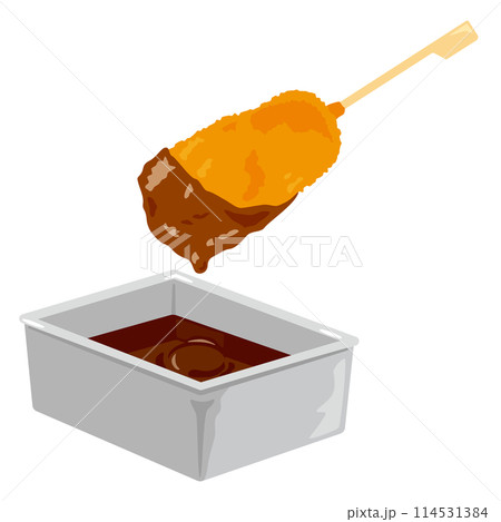 ソースが付いた串カツ 114531384