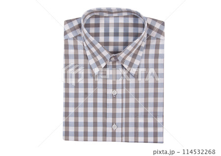 Men's striped shirts blue colors. Isolated on a white background 114532268