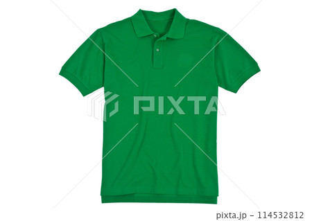 Photograph of blank polo t-shirt isolated on white Photograph of blank polo t-shirt isolated on white 114532812