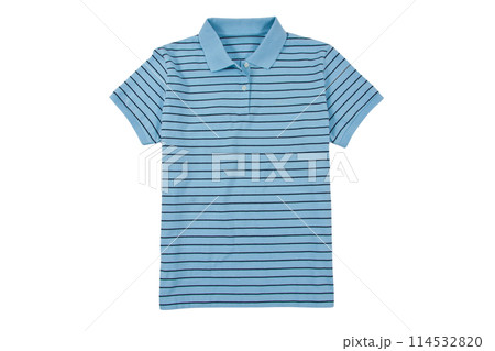 Photograph of blank polo t-shirt isolated on white 114532820