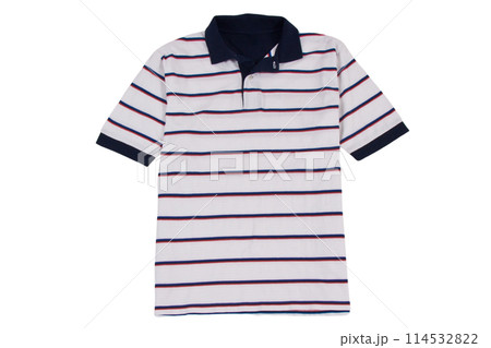 Photograph of blank polo t-shirt isolated on white Photograph of blank polo t-shirt isolated on white 114532822