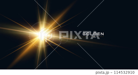 Golden Transparent Lens Flare Effect. Golden Sunlight Effect Golden Transparent Lens Flare Effect. Golden Sunlight Effect 114532910