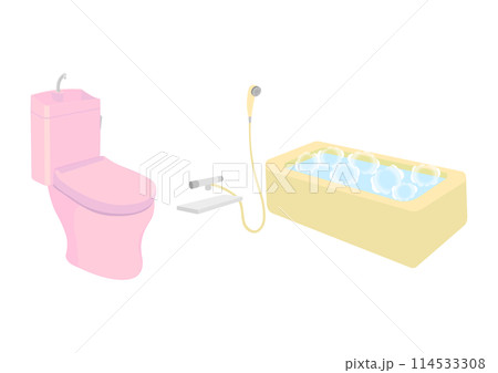 トイレと風呂のイラスト 114533308