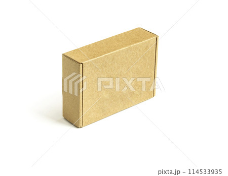 One cardboard box on a white background One cardboard box on a white background 114533935