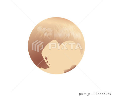 冥王星のシンプルでかわいいイラスト 114533975