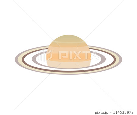 シンプルできれいな土星のイラスト シンプルできれいな土星のイラスト 114533978