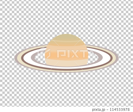 シンプルできれいな土星のイラスト シンプルできれいな土星のイラスト 114533978