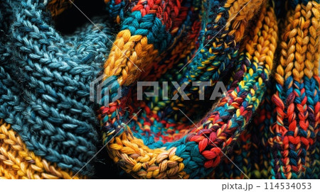 Colorful Handmade Knitted Scarves 114534053
