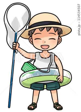 夏休みの男の子 114534507