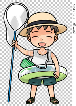 夏休みの男の子 114534507