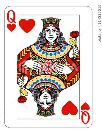 Queen of Hearts Design from Deck of Playing Cards 114535019
