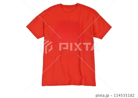 Red t-shirt isolated on white 114535182
