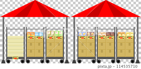 Supermarket discount cart 114535710