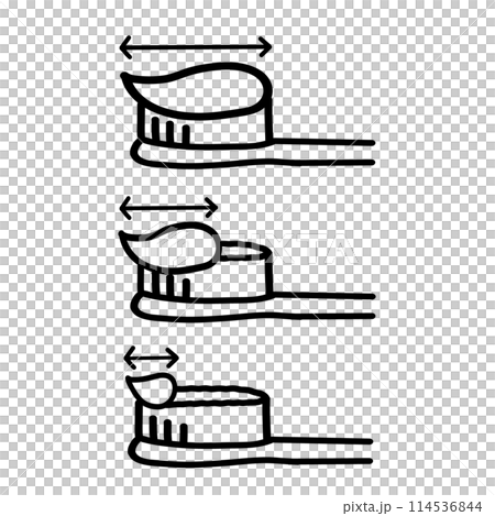 牙膏插畫套裝素材黑白 牙膏插畫套裝素材黑白 114536844