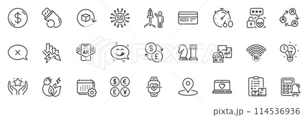 Icons pack as 5g wifi, Currency exchange and Ranking line icons for app include Green energy, Yummy smile, Dollar money outline thin icon web set. Web love, Chess, Cyber attack pictogram. Vector Icons pack as 5g wifi, Currency exchange and Ranking line icons for app include Green energy, Yummy smile, Dollar money outline thin icon web set. Web love, Chess, Cyber attack pictogram. Vector 114536936