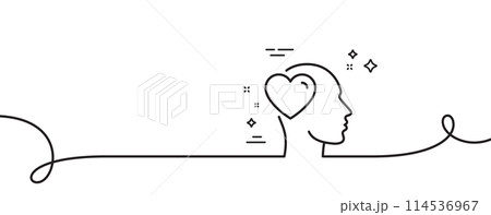 Friend line icon. Continuous one line with curl. Friendship love sign. Assistance business symbol. Friend single outline ribbon. Loop curve pattern. Vector Friend line icon. Continuous one line with curl. Friendship love sign. Assistance business symbol. Friend single outline ribbon. Loop curve pattern. Vector 114536967