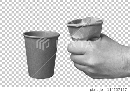 recycled paper cups 114537137