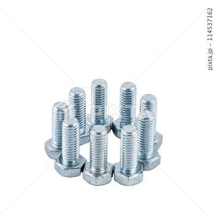 a row of screws 114537162