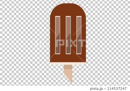 チョコレートバー。アイス。ベクターイラスト 114537247