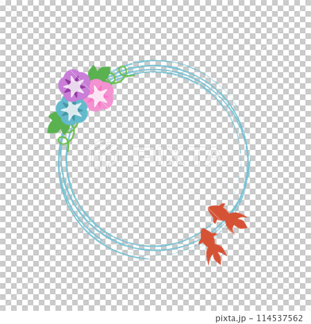 牽牛花和金魚框架 114537562