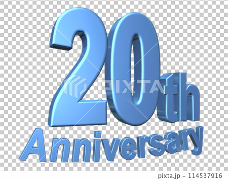 3DCG characters "20th Anniversary/20th Anniversary" blue, blue 114537916