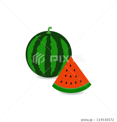 スイカのベクターイラスト スイカのベクターイラスト 114538572