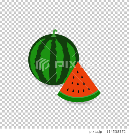 スイカのベクターイラスト スイカのベクターイラスト 114538572