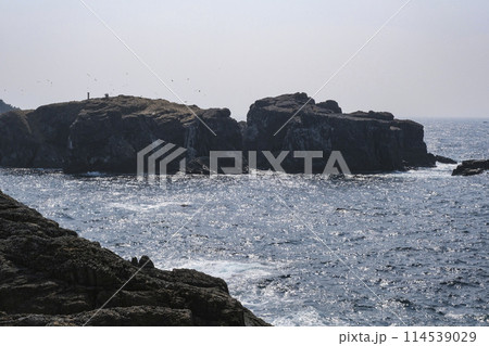 出雲市の日御碕から眺める日本海 出雲市の日御碕から眺める日本海 114539029