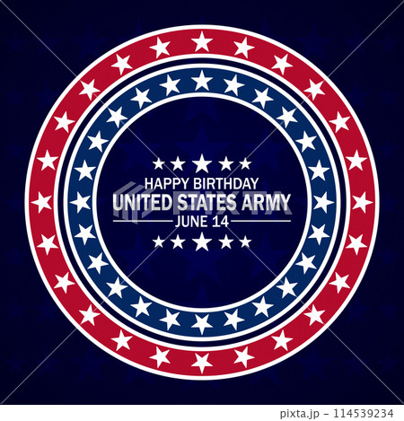 Happy Birthday United States Army Vector illustration 114539234
