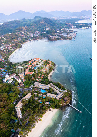 Aerial view of Panwa beach in Phuket, Thailand 114539480