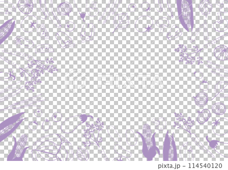 Simple purple vegetable set frame 114540120