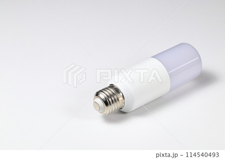 E27 LED Stick bulb, light bulb isolate on white background. E27 LED Stick bulb, light bulb isolate on white background. 114540493