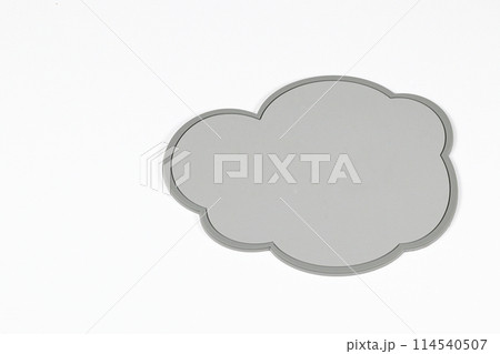cloud like shape coaster isolated on white background. 114540507