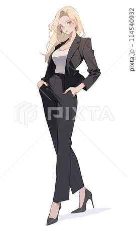 30代女性　スーツ姿　美人 114540932