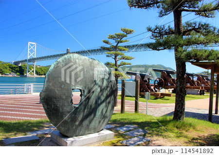 壇ノ浦の戦いの砲台レプリカ 【青空】 114541892