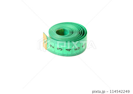 Measuring tape isolated on a white background Measuring tape isolated on a white background 114542249